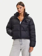 Kurtki damskie - Calvin Klein Jeans Kurtka puchowa Graphic Logo LV047D503G Czarny Regular Fit - miniaturka - grafika 1