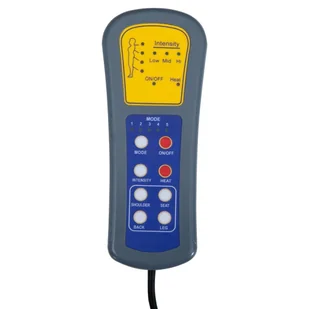 Rozkładany fotel masujący, elektryczny, jasnoszary, tkanina Lumarko - Fotele - miniaturka - grafika 13