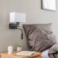 Lampy ścienne - Argon Kinkiet Harry, kątowy, czarny/czarny/biały - miniaturka - grafika 1