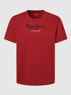 Pepe Jeans Koszulka "Eggo" w kolorze czerwonym - Koszulki męskie - miniaturka - grafika 1