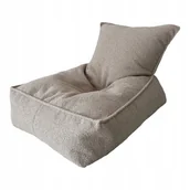 Fotele i pufy dla dzieci - Pufa worek dla dziecka BOUCLE - BEŻ - miniaturka - grafika 1