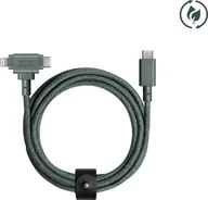 Kable USB - Kabel USB Native Union USB-C - USB-C + Lightning 1.5 m Zielony (BELT-CCL-GRN-NP) - miniaturka - grafika 1