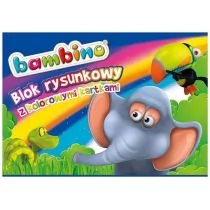 St. Majewski Blok rysunkowy z kolowymi kartkami A4 16 kartek Bambino - Szkolne artykuły papiernicze - miniaturka - grafika 1