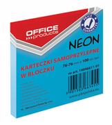 Zakładki indeksujące - Office products Karteczki samop. 76x76 neon nieb. - miniaturka - grafika 1