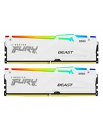 Pamięci RAM - kingston Pamięć DDR5 Fury Beast RGB 64GB2*32GB/6400 CL32 EXPO biała KF564C32BWEAK2-64 - miniaturka - grafika 1