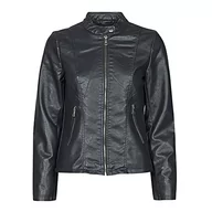 Kurtki damskie - Only Onlmelisa Faux Leather Jacket CC OTW Kurtka damska, czarny, XS - miniaturka - grafika 1