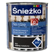 Farby olejne i specjalne - Śnieżka Emalia na rdzę czarny R24 Efekt Metaliczny 0,65 l - miniaturka - grafika 1
