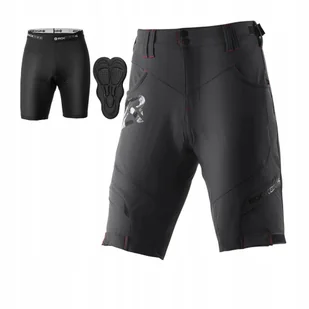 Krótkie spodenki rowerowe 2w1 Rockbros [Kolor Czarny, Rozmiar XL] - Spodenki rowerowe - miniaturka - grafika 1