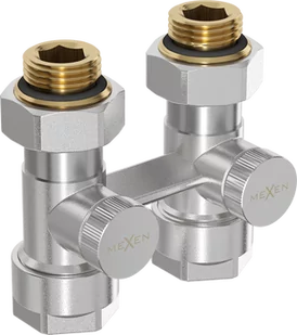 Mexen zawór grzejnikowy dwururowy DN50, prosty 1/2"x16 mm, nikiel  - W912-016-01 - Zawory i kraniki - miniaturka - grafika 1