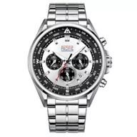 Zegarki męskie - Srebrny męski zegarek z bransoleta PACIFIC X0096-01 - miniaturka - grafika 1