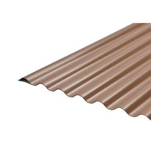 Płyta PVC WBS 76/18 WAVE 900 x 2000 x 1,1 mm brązowa - Pokrycia dachowe - miniaturka - grafika 1
