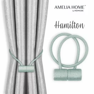 Ameliahome Upinacze Do Zasłon Hamilton 2 Szt Błękitne - Akcesoria do wystroju okien - miniaturka - grafika 1
