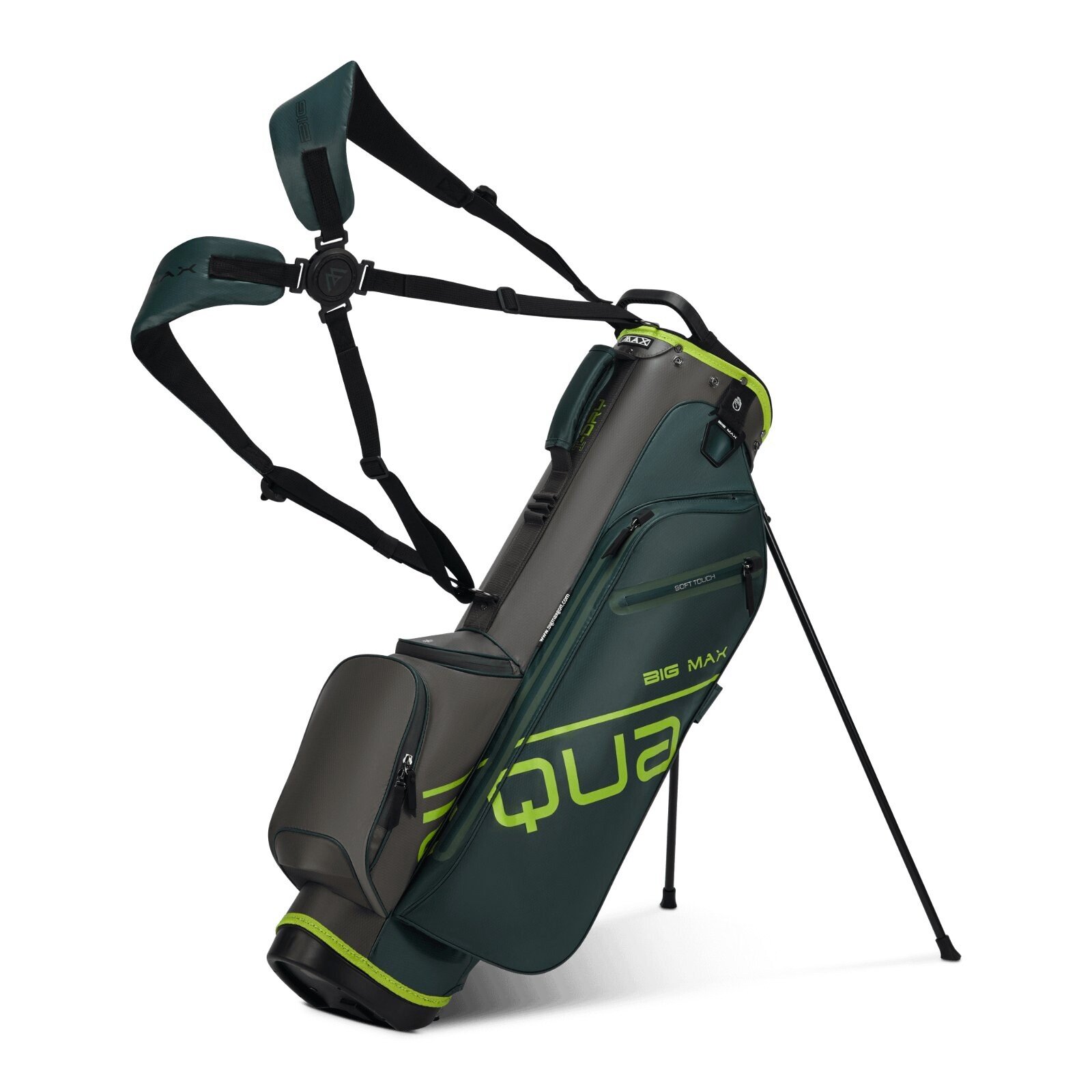 Torba golfowa stand bag Big Max Aqua Seven H Forest Green/Charcoal/Lime