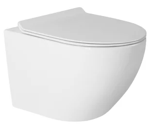 Miska WC wisząca rimless bezkołnierzowa z deską wolnoopadającą VIA deska - Miski WC - miniaturka - grafika 1