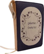 Dewocjonalia - Okładka, ETUI na Biblię, Pismo Święte z ulubionym CYTATEM, DEDYKACJĄ, wzór WIANEK, zamykana na zamek - miniaturka - grafika 1