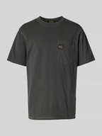 Koszulki męskie - T-shirt z detalem z logo - miniaturka - grafika 1
