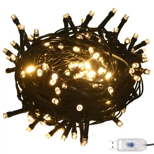 vidaXL vidaXL Lampki LED, ciepła biel, 15 m, PVC - Oświetlenie świąteczne - miniaturka - grafika 1