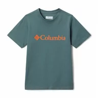 Odzież trekkingowa damska - Koszulka Turystyczna Dziecięca Columbia Basin Ridge SS Graphic T-Shirt - miniaturka - grafika 1
