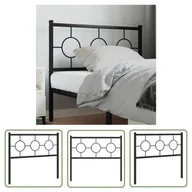 Inne meble do sypialni - The Living Store Metalowe wezgłowie - czarne - 100 cm - Wezgłowie - miniaturka - grafika 1