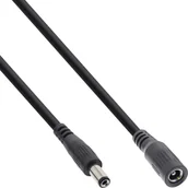 Kable - Kabel zasilający InLine InLine® DC extension cable, DC plug male/female 5.5x2.5mm, AWG 18, black, 5m - miniaturka - grafika 1