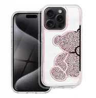 Etui i futerały do telefonów - Futerał TEDDY BEAR do IPHONE 17 Pro Max różowy - miniaturka - grafika 1