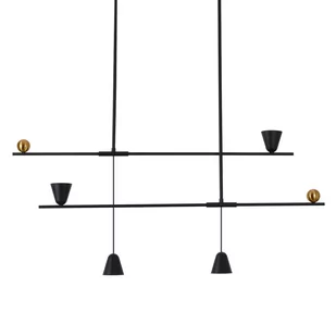 Ledowa lampa wisząca SPOLETO AZ5642 Azzardo 25W 3000K nad stół metalowa czarna - Lampy sufitowe - miniaturka - grafika 1