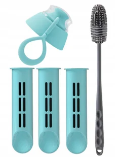 3x wkład filtrujący do butelki Dafi Soft turkusowy nakrętka + szczoteczka - Wkłady filtrujące - miniaturka - grafika 1