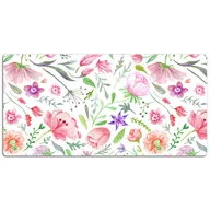Podkładki na biurko - Ochronna mata na biurko Malowane kwiaty 120x60 cm, Dywanomat - miniaturka - grafika 1