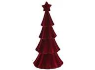 Ozdoby bożonarodzeniowe - Choinka Sztuczna Z Gwiazdą Welurowa Czerwona 30 Cm - miniaturka - grafika 1