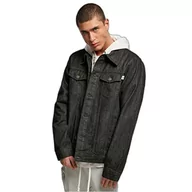 Kurtki męskie - Urban Classics Męska kurtka z bawełny organicznej Organic Basic Denim Jacket dla mężczyzn dostępna w 2 kolorach, rozmiary XS – 5XL, Black washed, M - miniaturka - grafika 1