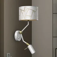Lampy ścienne - Milagro Kinkiet ZIGGY WHITE White/Gold 1xE27 + 1x mini GU10 MLP7562 - miniaturka - grafika 1