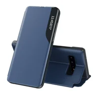Etui i futerały do telefonów - Eco Hurtel Leather View Case elegancki futerał etui z klapką i funkcją podstawki Samsung Galaxy S10+ (S10 Plus) niebieski - Niebieski - miniaturka - grafika 1