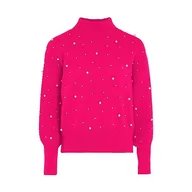 Swetry damskie - faina Damski sweter z pereł PINK XL/XXL, Rosa, XL - miniaturka - grafika 1