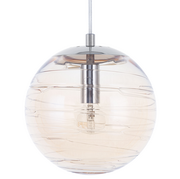 Lampy sufitowe - Beliani Lampa wisząca szklana bursztynowa MIRNA - miniaturka - grafika 1