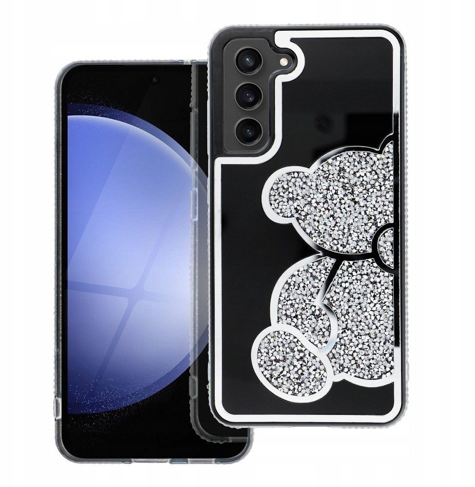 Futerał TEDDY BEAR do SAMSUNG S25 Ultra srebrny