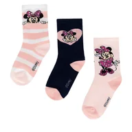 Skarpetki dla dzieci - Zestaw 3 par wysokich skarpet dziecięcych Mickey&Friends ACCCS-AW24-341DCLS (3-PACK) Różowy - miniaturka - grafika 1