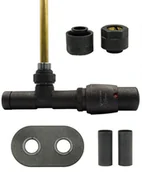 Zawory i kraniki - Zawór termostatyczny zespolony 50mm UNICO ciemny grafit strukturalny prawy Cu All in One - miniaturka - grafika 1