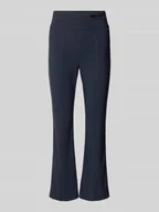 Spodnie damskie - Spodnie sportowe o luźnym kroju z szerokim pasem - miniaturka - grafika 1