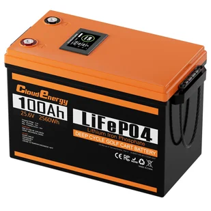 Cloudenergy 24V 100Ah LiFePO4 Battery Pack Backup Power, 2560Wh Energy, 6000+ Cycles, Built-in 100A BMS, LCD Screen - Baterie do zasilaczy awaryjnych UPS - miniaturka - grafika 1