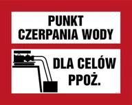 Systemy ekspozycyjne i znaki informacyjne - BC141 PUNKT CZERPANIA WODY DLA CELÓW PPOŻ, PS - PŁYTA PCV 1MM FOTOLUMINESCENCYJNA; (250X200MM) - miniaturka - grafika 1