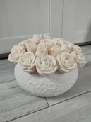 Świece - Bukiet świec sojowych Ceramic okrągła misa flower box świec sojowych - miniaturka - grafika 1