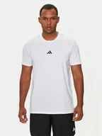 Koszulki sportowe męskie - adidas Koszulka techniczna Designed for Training IS3808 Biały Slim Fit - miniaturka - grafika 1