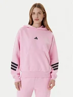 Bluzy damskie - adidas Bluza Future Icons 3-Stripes JE0183 Różowy Loose Fit - miniaturka - grafika 1