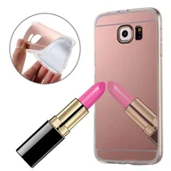 Etui i futerały do telefonów - Etui na telefon komórkowy Samsung Galaxy S7 Edge Mirror Soft Case Protective Cover Rose Gold - miniaturka - grafika 1