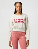 Bluzy damskie - WRANGLER RELAXED SWEATSHIRT OAT 112362582 XL - miniaturka - grafika 1