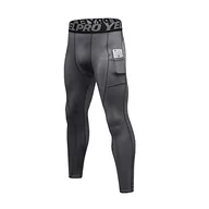 Legginsy - EULLA Legginsy Męskie, Szary Kwiat, XL - miniaturka - grafika 1