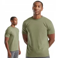 Koszulki męskie - T-shirt Gruba Koszulka Męska 100% Bawełna Fruit Loom 610440 ZIELONY L - miniaturka - grafika 1