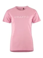 Koszulki i topy damskie - Craft CORE Essence Logo Tee | damska koszulka sportowa M | Whiz | odzież sportowa dla kobiet z poliestru pochodzącego z recyklingu | zakrzywione szwy boczne | Quick Dry T-shirt damski | koszulka - miniaturka - grafika 1