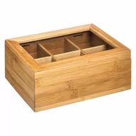 Pojemniki kuchenne - 5five Simple Smart Pudełko na herbatę pudełeczko na saszetki herbaty skrzynka na saszetki drewniana herbaciarka B07DQCCWMP - miniaturka - grafika 1