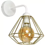 Lampy ścienne - Milagro Kinkiet LUPO WHITE/GOLD 1xE27 MLP6265 - miniaturka - grafika 1